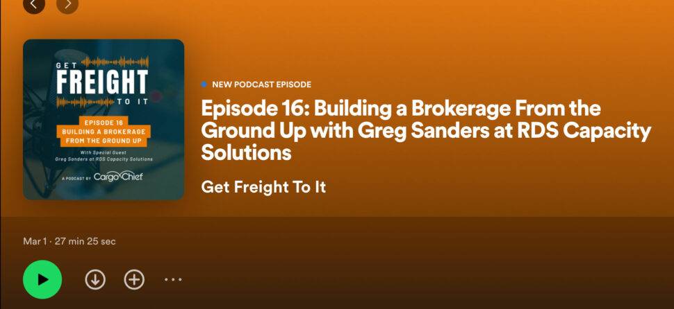 Greg Sanders Episode of Get Freight To It